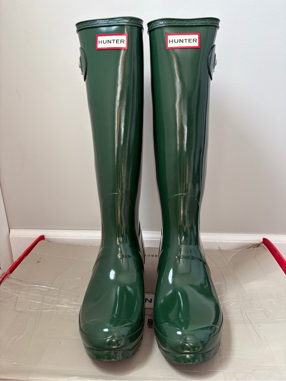 Hunter Gloss Forest Green Tall Rain Boots